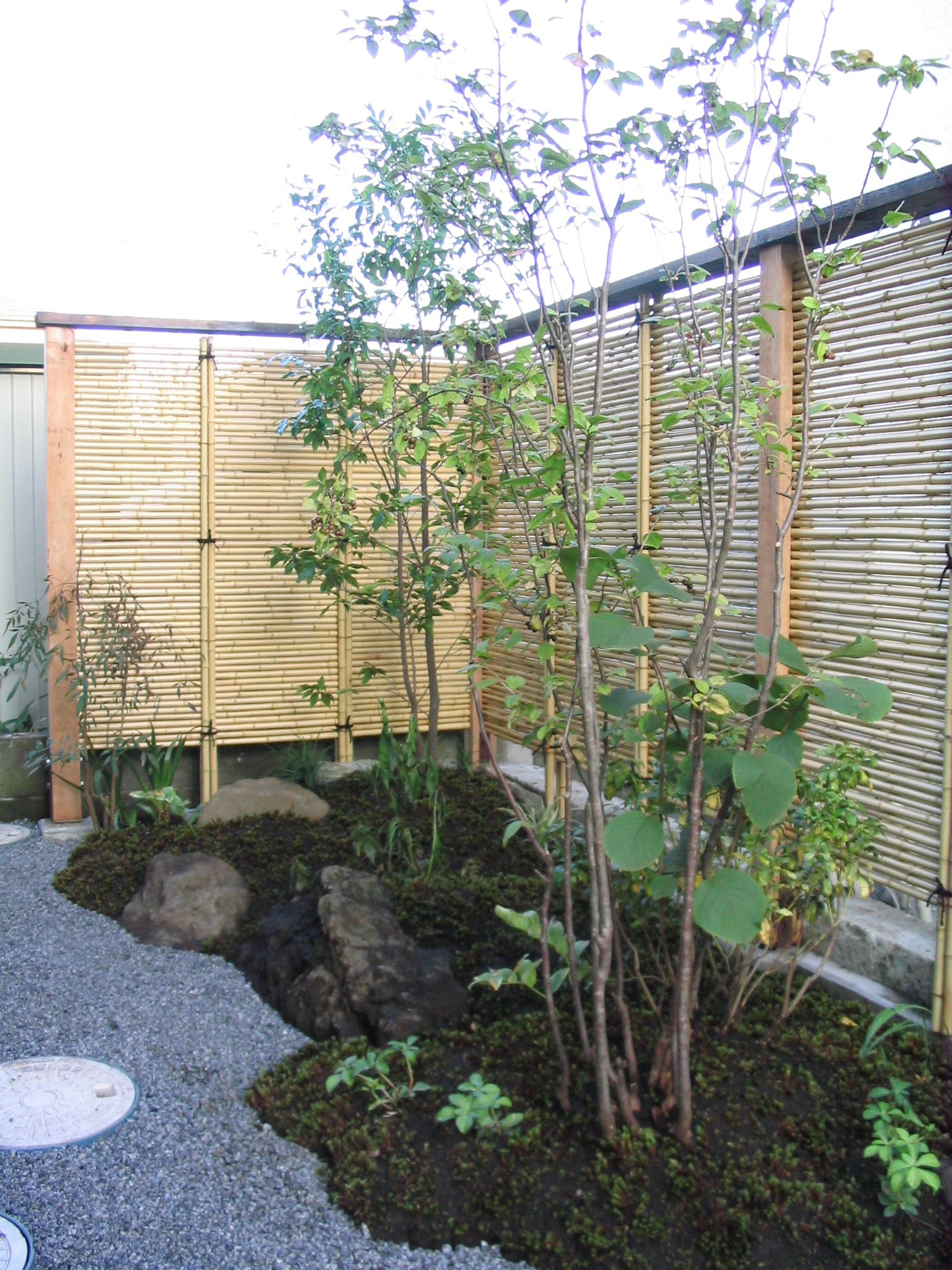 リフォーム　竹垣と小径の小さなお庭